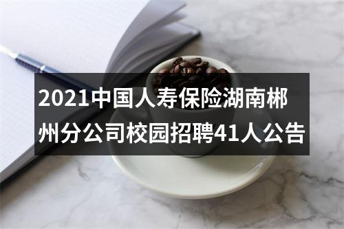 2021中国人寿保险湖南郴州分公司校园招聘41人公告 图片